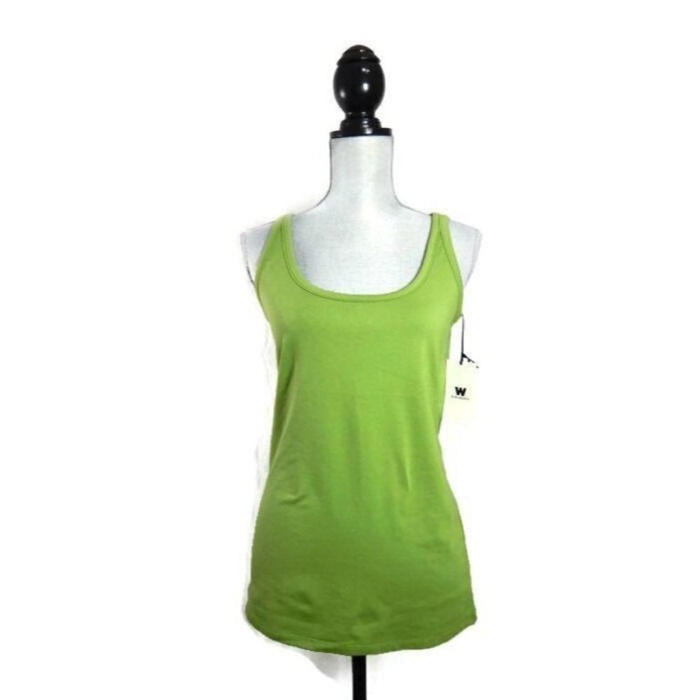 W By Worth Tank Top Shell Womens Small Sleeveless Blouse Shirt Green‎ New